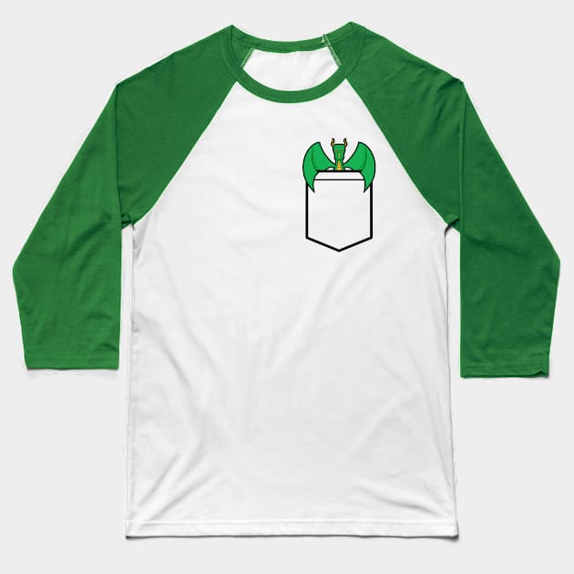 Dragon in Your Pocket Baseball T-Shirt by inatorinator